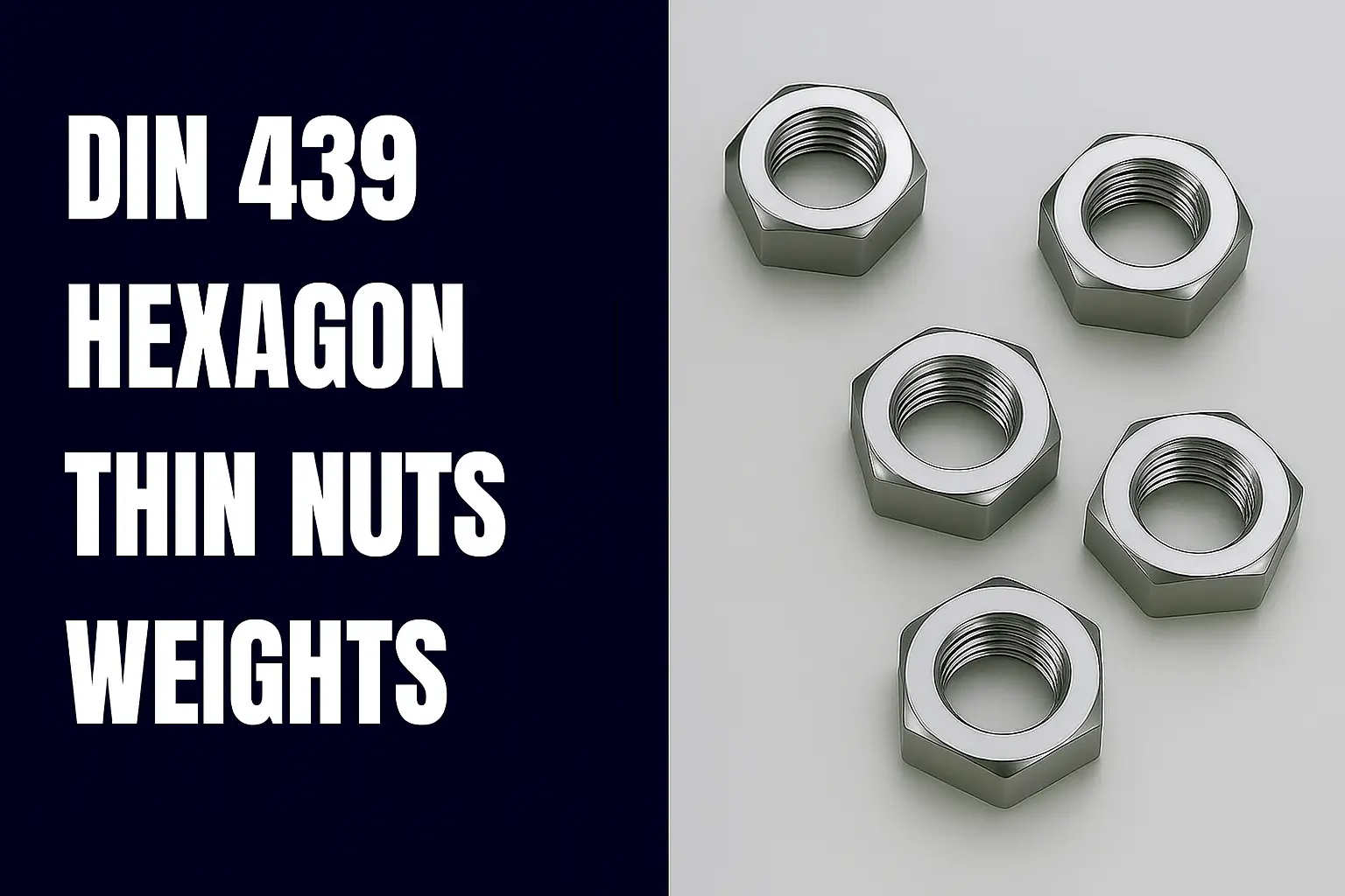 DIN 439 Hexagon Thin Nuts Weight Chart
