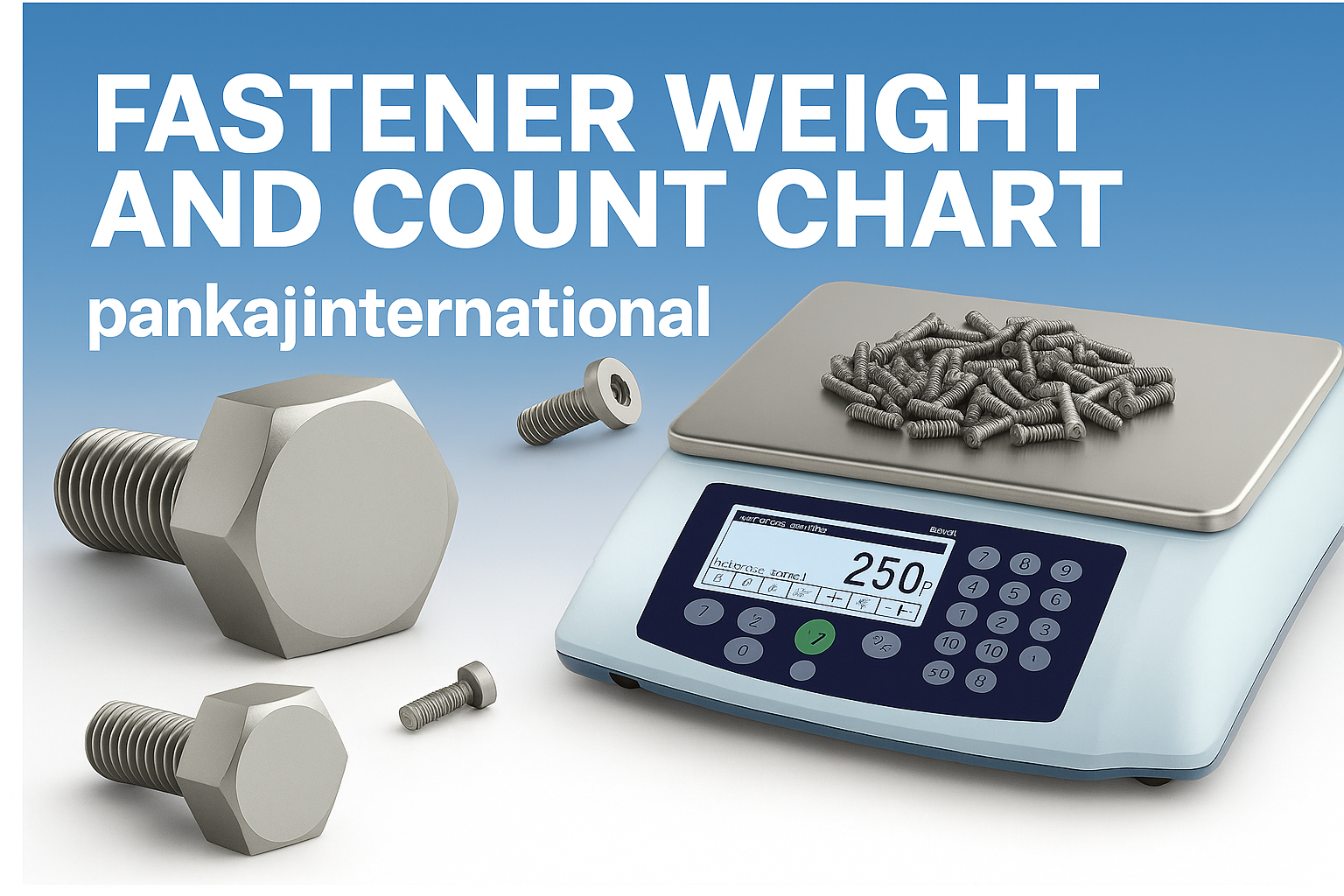 Fastener Weight and Count Chart