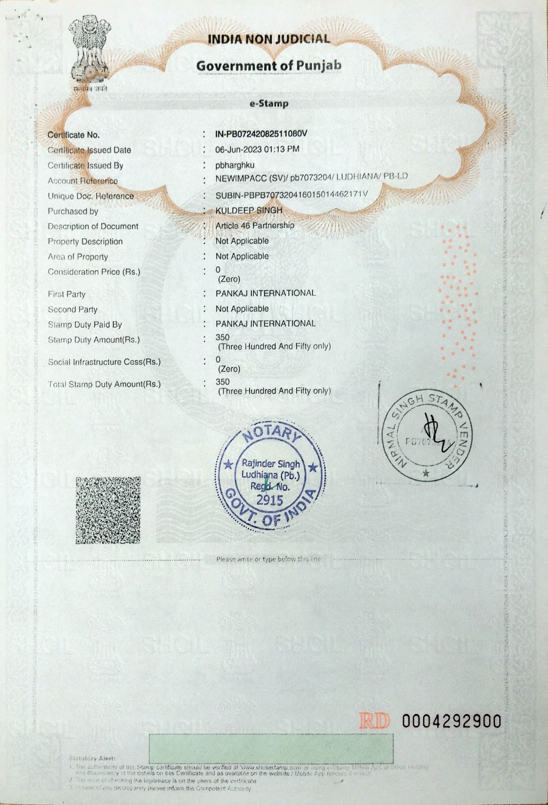 Partnership Deed Document 1
